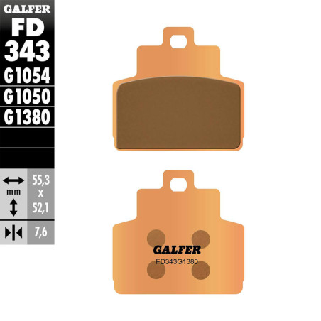 PASTILLAS FRENO GALFER FD343 G1380 SINTERIZADAS SCOOTER