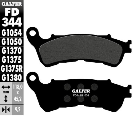 PASTILLAS FRENO GALFER FD344 G1054 SEMI METAL