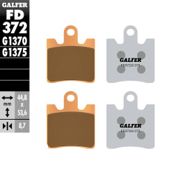 PASTILLAS FRENO GALFER FD372 G1375 SINTERIZADAS SPORT