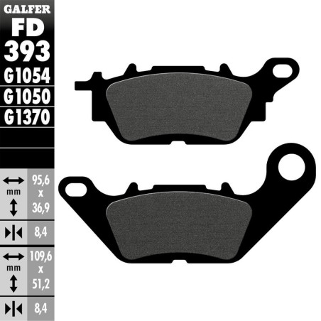 PASTILLAS FRENO GALFER FD393 G1054 SEMI METAL