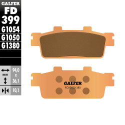 PASTILLAS FRENO GALFER FD399 G1380 SINTERIZADAS SCOOTER