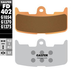 PASTILLAS FRENO GALFER FD402 G1375 SINTERIZADAS SPORT