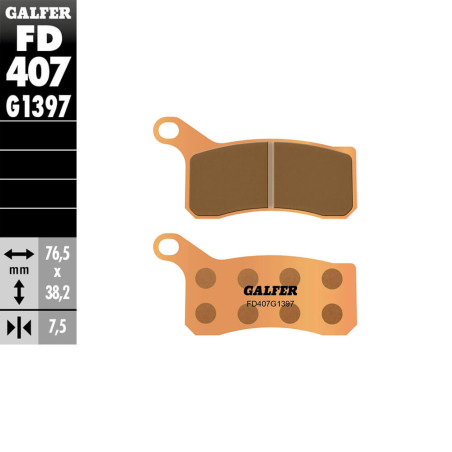 PASTILLAS FRENO GALFER FD407 G1397 SINTERIZADAS ATV