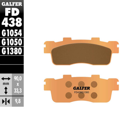 PASTILLAS FRENO GALFER FD438 G1380 SINTERIZADAS SCOOTER