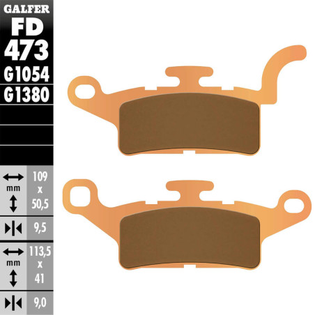 PASTILLAS FRENO GALFER FD473 G1380 SINTERIZADAS SCOOTER