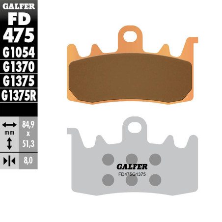 PASTILLAS FRENO GALFER FD475 G1375 SINTERIZADAS SPORT