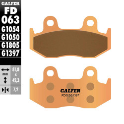 PASTILLAS FRENO GALFER FD063 G1397 SINTERIZADAS ATV