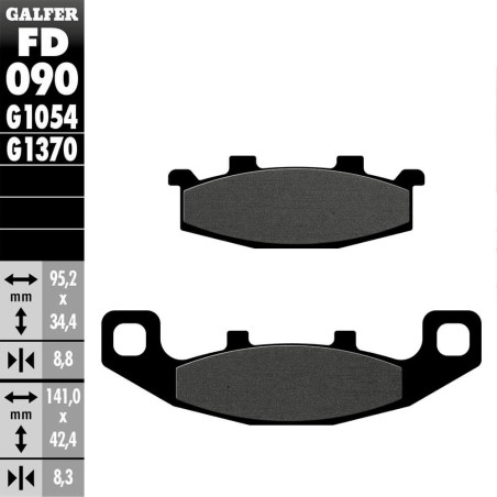 PASTILLAS FRENO GALFER FD090 G1054 SEMI METAL