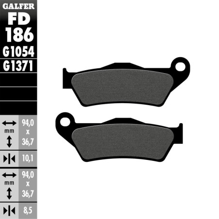 PASTILLAS FRENO GALFER FD186 G1054 SEMI METAL