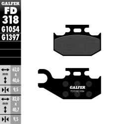 PASTILLAS FRENO GALFER FD318 G1054 SEMI METAL