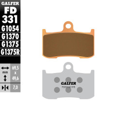 PASTILLAS FRENO GALFER FD331 G1375 SINTERIZADAS SPORT