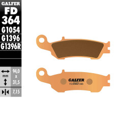 PASTILLAS FRENO GALFER FD364 G1396 SINTERIZADAS OFF ROAD