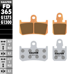 PASTILLAS FRENO GALFER FD365 G1375 SINTERIZADAS SPORT