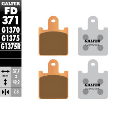 PASTILLAS FRENO GALFER FD371 G1375 SINTERIZADAS SPORT